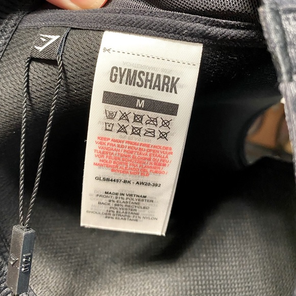 Women’s Black GymShark Sports Bra Size M. - Picture 3 of 11